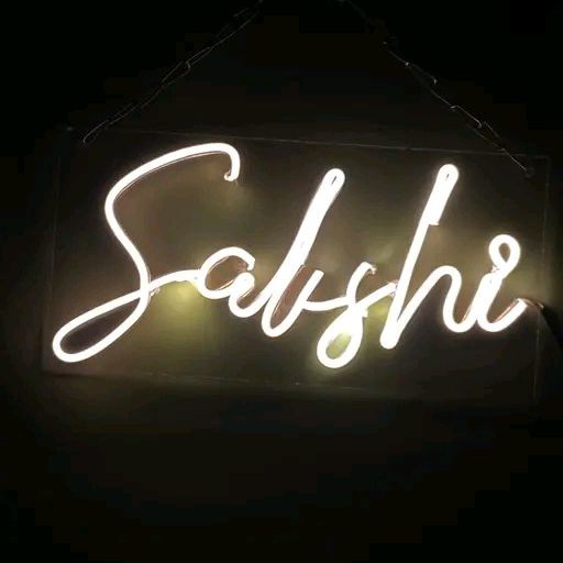 Sakshi 12*6 in neon sign board warm white